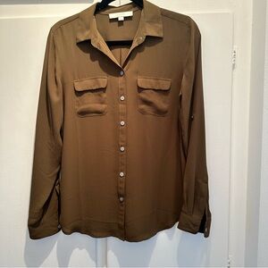 LOFT Utility Blouse Army Green